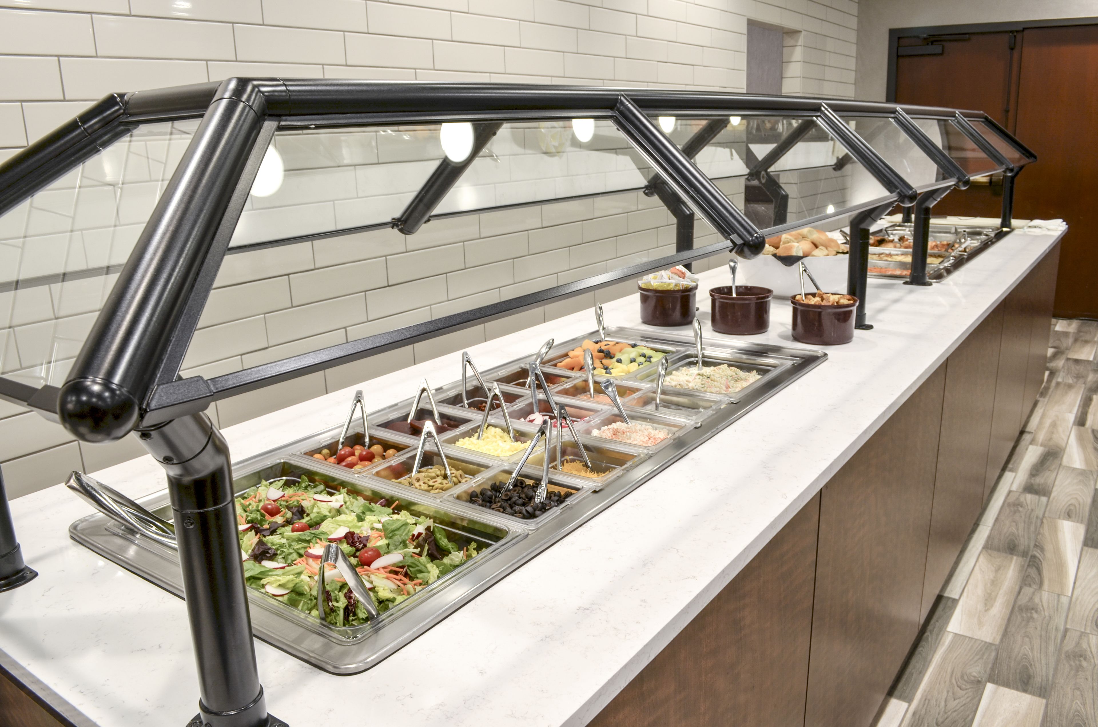 breakfast, lunch and dinner served