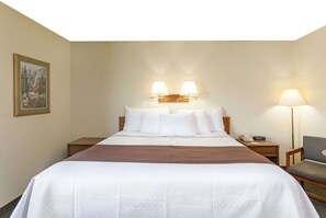 1 bedroom, desk, laptop workspace, iron/ironing board