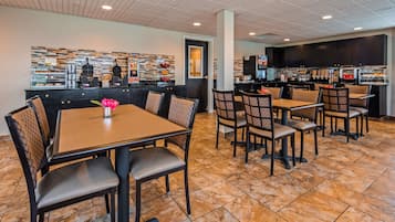 Free daily self-serve breakfast