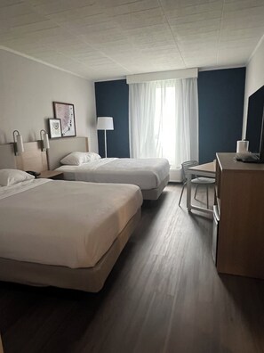 Standard Room, 2 Queen Beds | 1 bedroom, blackout drapes, soundproofing, iron/ironing board