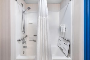 Room, 2 Queen Beds, Accessible (Hearing) | Bathroom | Free toiletries, hair dryer, towels, soap