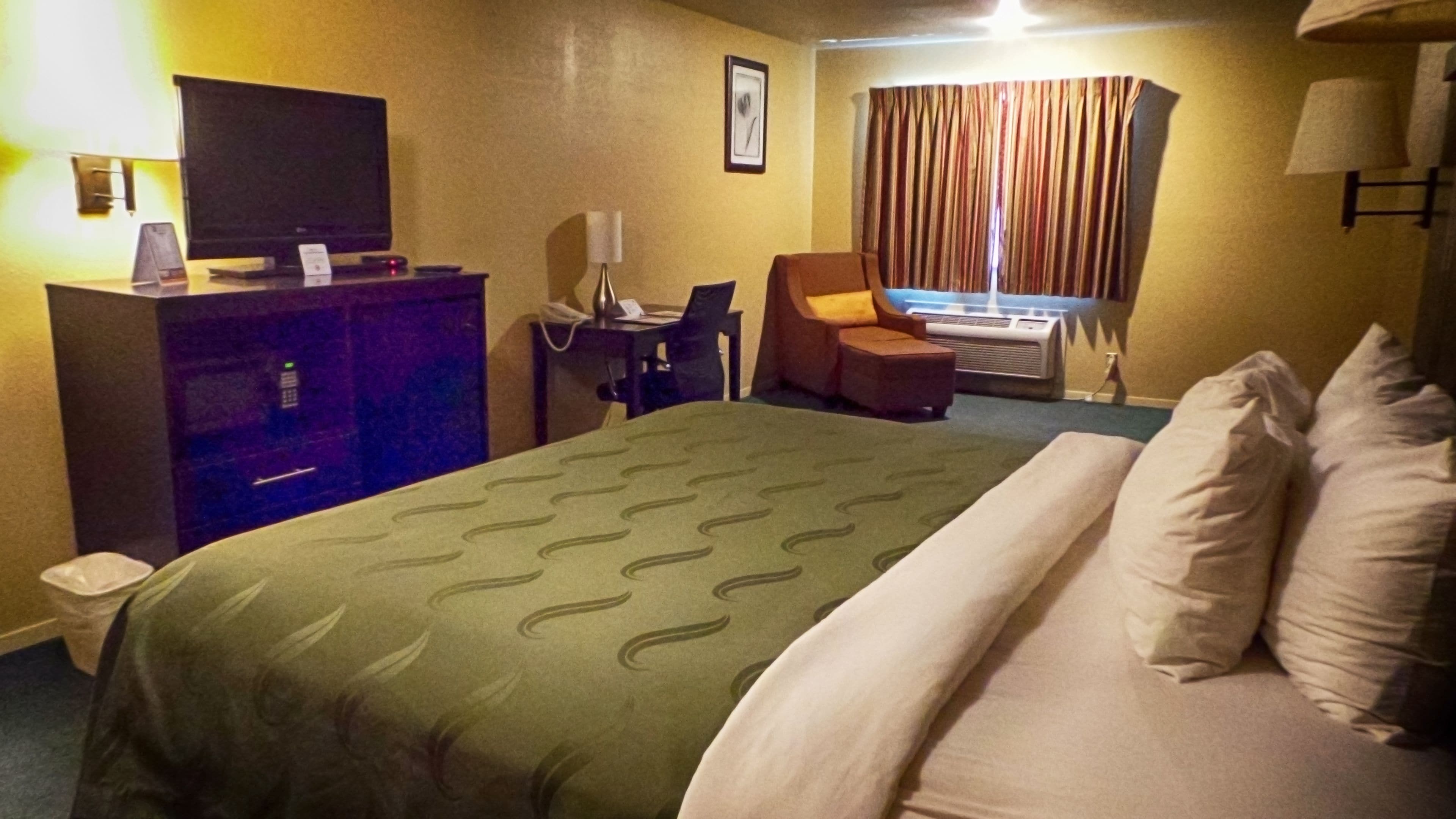 1 bedroom, desk, laptop workspace, iron/ironing board