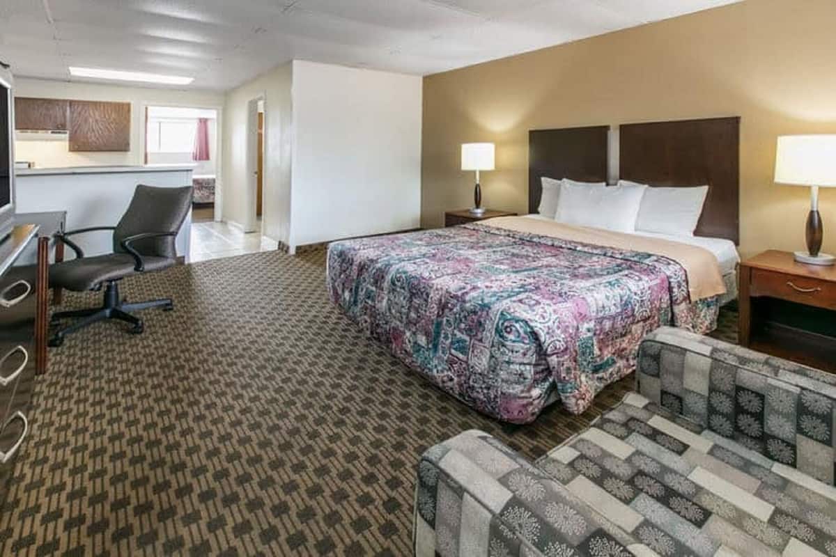 Desk, blackout curtains, iron/ironing board (on request), free WiFi