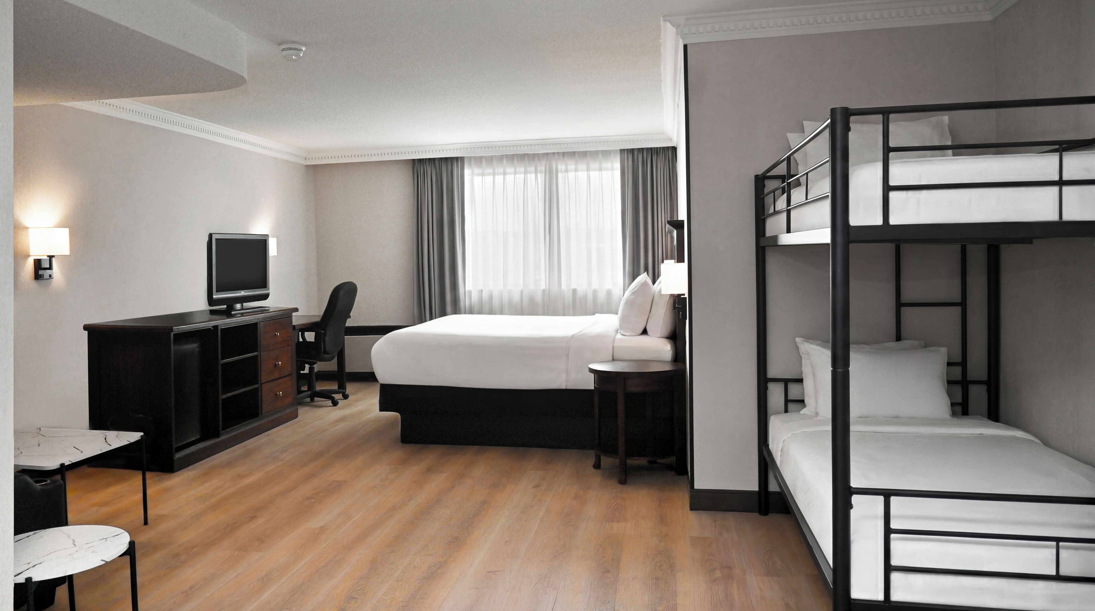 Family Room, Multiple Beds | Desk, blackout drapes, iron/ironing board, free WiFi