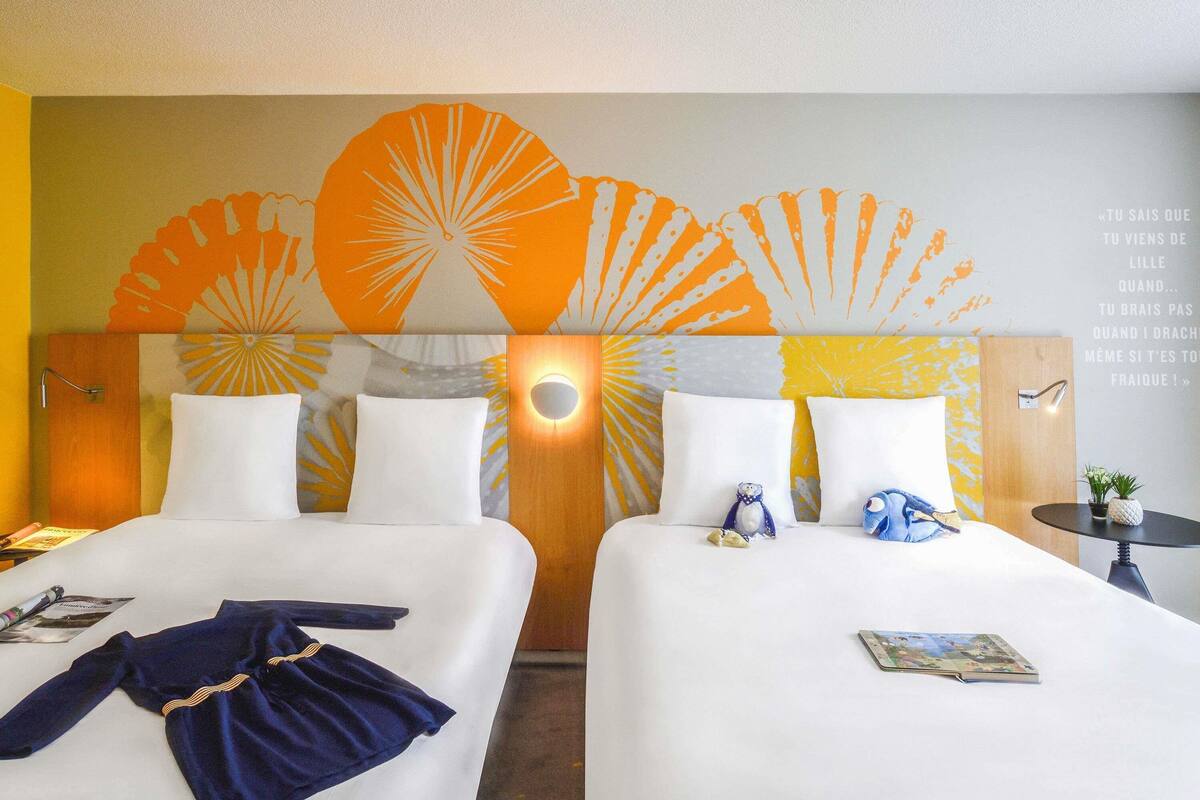 classic room, 2 double beds | premium bedding, select comfort beds, desk, blackout curtains