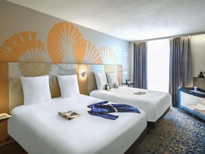 Classic Room, 2 Double Beds | Premium bedding, Select Comfort beds, desk, blackout drapes - Mercure Lille Aeroport (Lesquin)