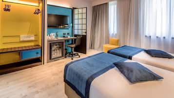 Habitación Deluxe con 2 camas individuales | Sábanas de algodón egipcio y ropa de cama hipoalergénica