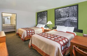 Desk, free cots/infant beds, free WiFi, bed sheets