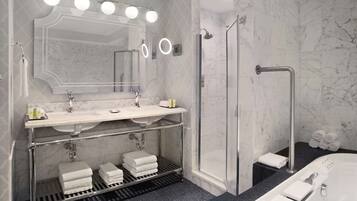 Suite, 1 Bedroom (Gold Coast) | Bathroom | Free toiletries, hair dryer, bathrobes, towels