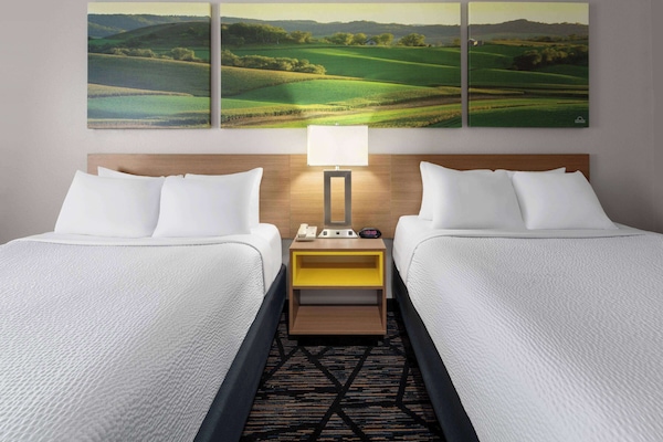 Standard Room, 2 Queen Beds | Blackout drapes, free cribs/infant beds, rollaway beds, free WiFi