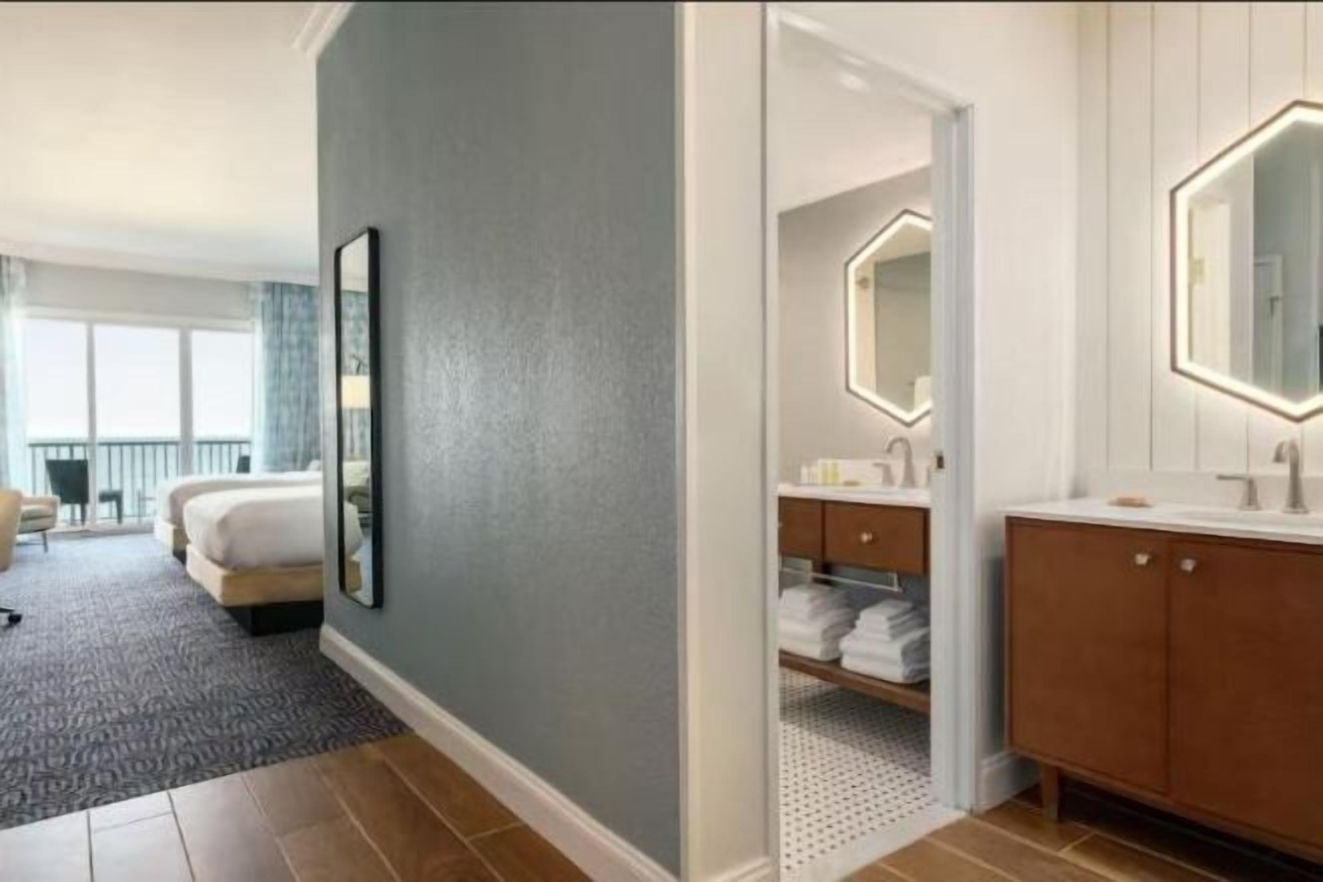 In-room safe, desk, laptop workspace, blackout curtains