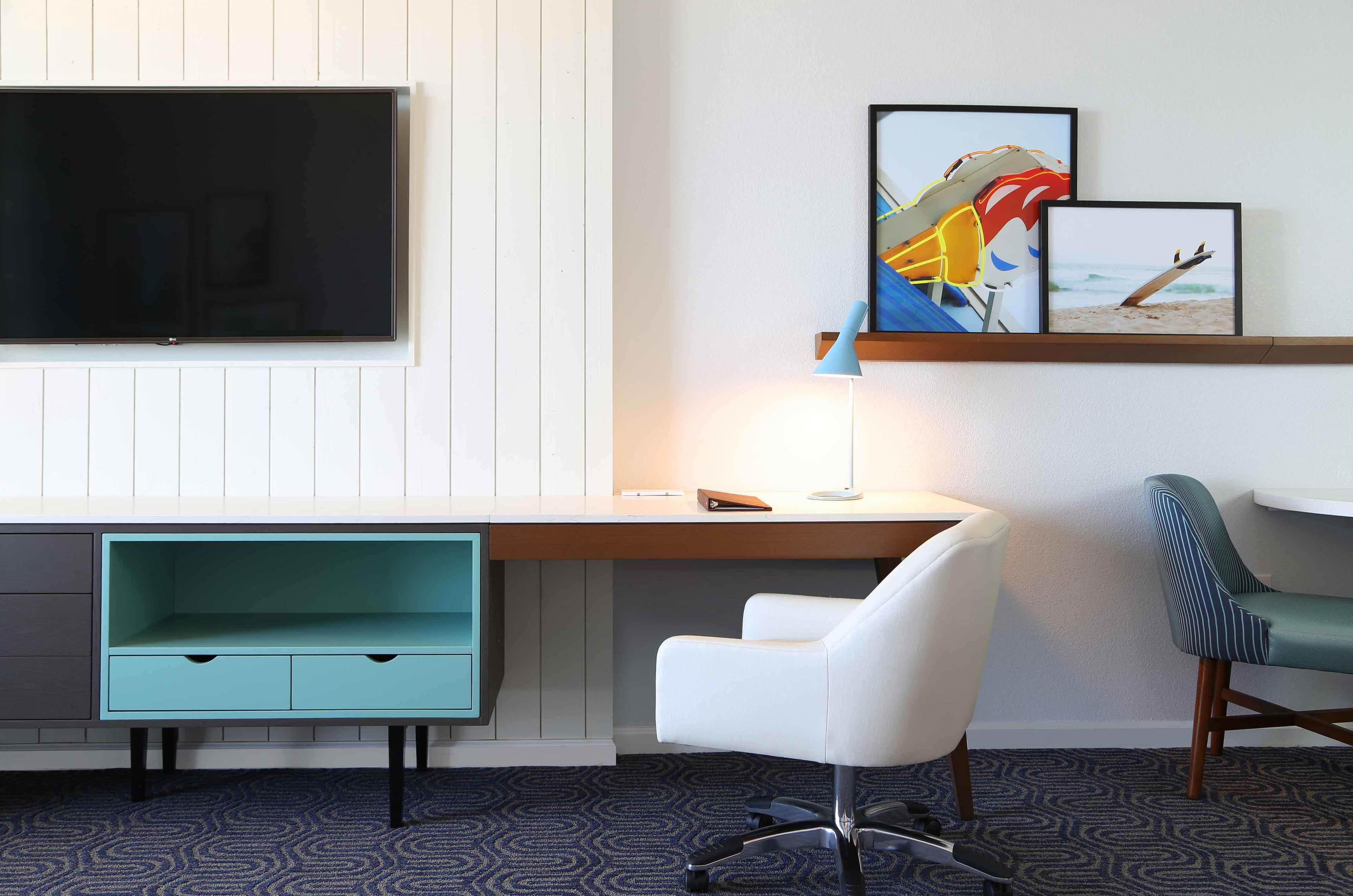 basic double room, 2 queen beds, balcony, partial ocean view | living area | 55-inch flat-screen tv with premium tv channels, tv