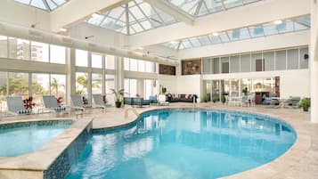 Indoor pool, 2 outdoor pools, pool umbrellas, pool loungers