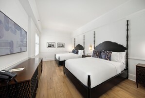 Superior Suite, Multiple Beds, Courtyard View (1 Bedroom Suite W/ 2 Queens and Sofa) | Egyptian cotton sheets, premium bedding, individually decorated