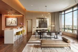 ห้องพาโนรามิกสวีท | บริเวณนั่งเล่น | ทีวีจอแบน