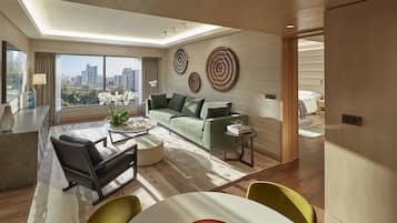 エグゼクティブ スイート | 高級寝具、羽毛の掛け布団、ミニバー、セーフティボックス (室内)