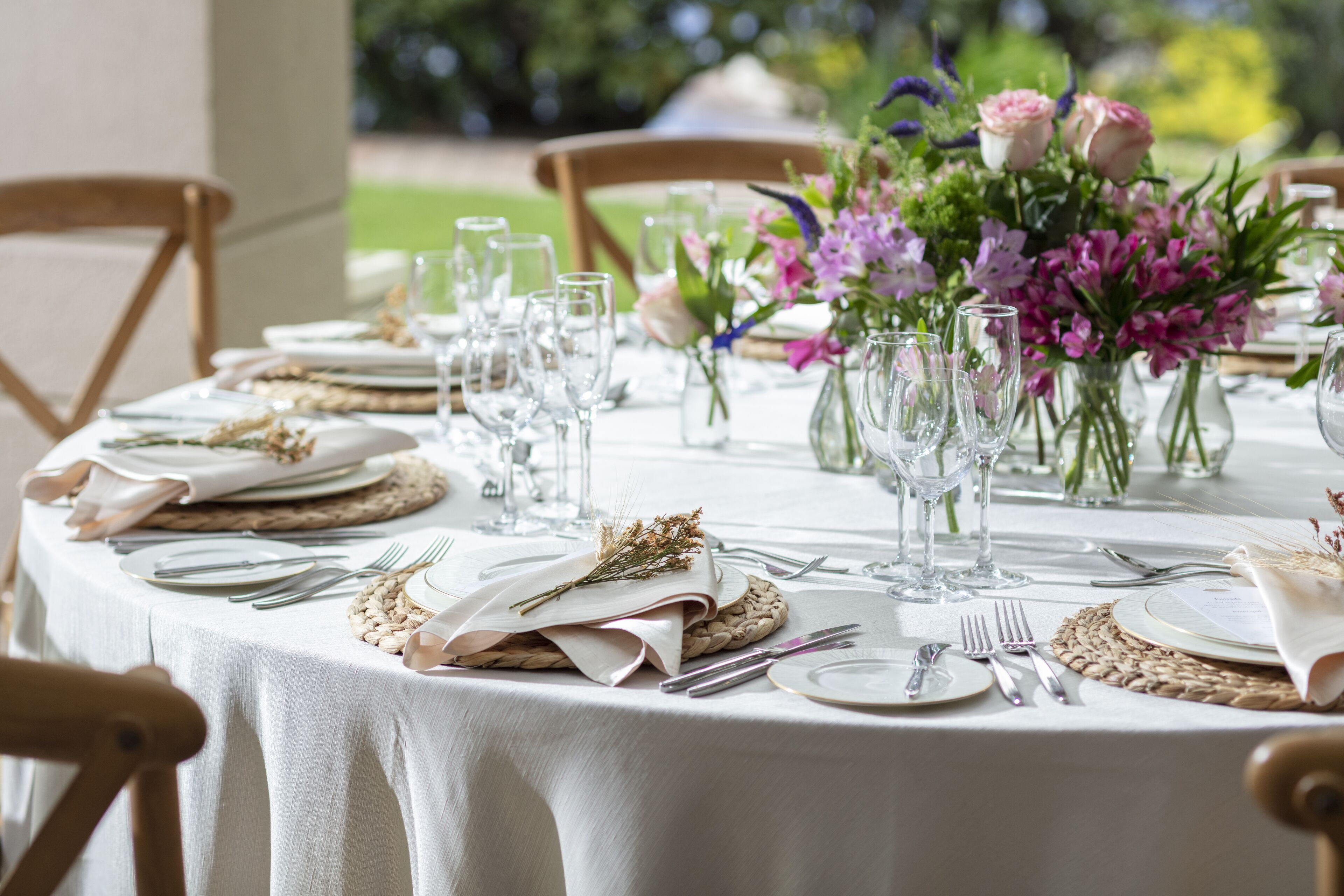 outdoor wedding area