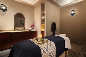 Couples treatment rooms, spa tub, body treatments, aromatherapy at Planet Hollywood Resort & Casino