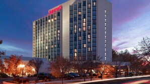 A Marriott hotel with a modern design, featuring a prominent 'Marriott' sign at the top. - Marriott Albuquerque (Albuquerque)