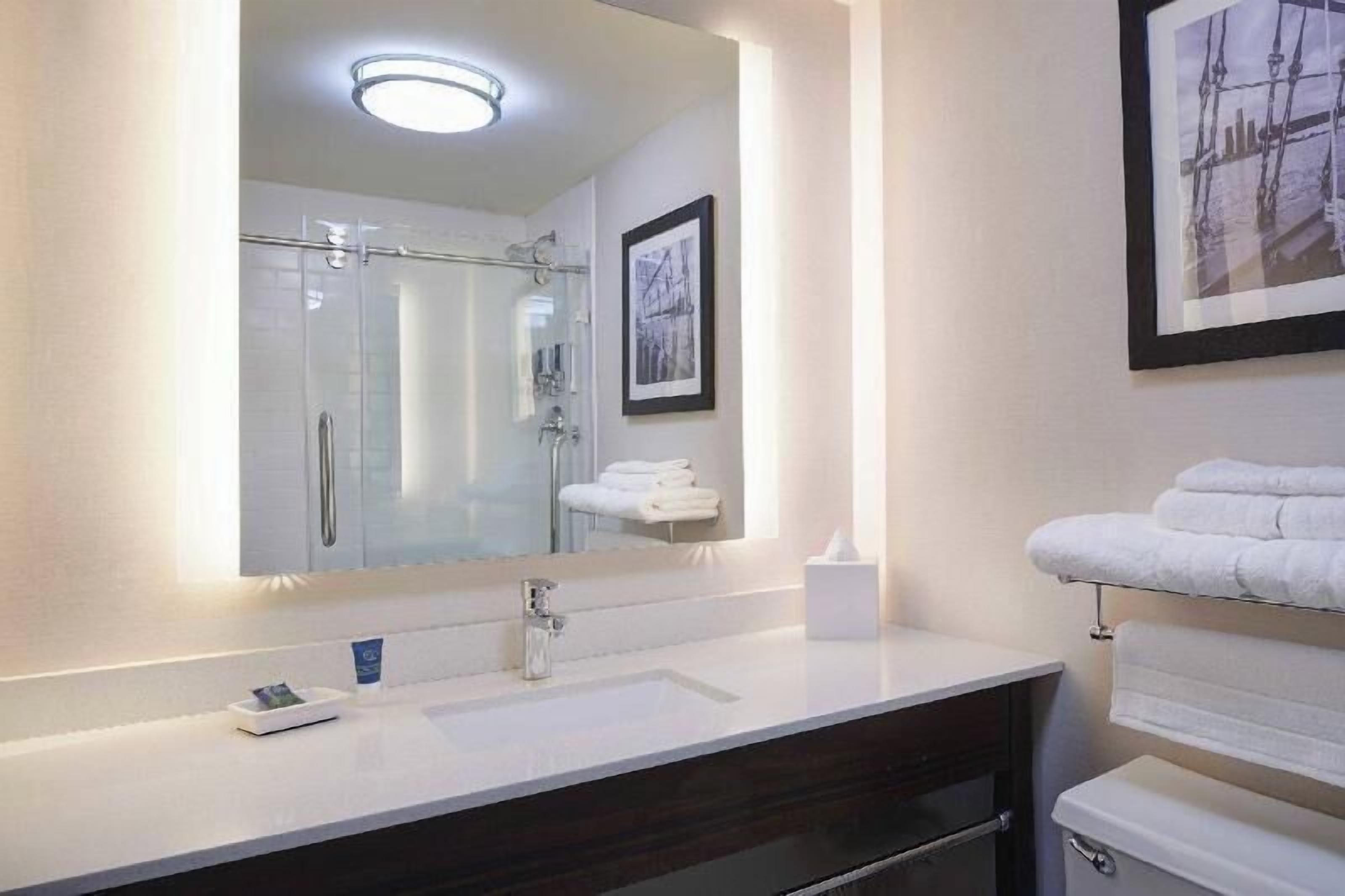 Bathroom | Shower, free toiletries, hair dryer, towels