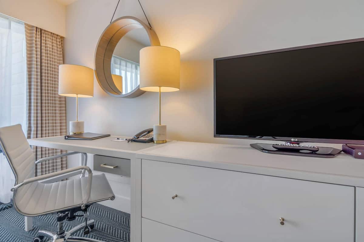 In-room safe, desk, laptop workspace, iron/ironing board