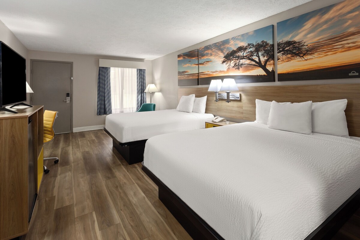 Standard Room, 2 Queen Beds, Smoking | Desk, iron/ironing board, cots/infant beds, rollaway beds