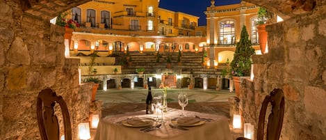 Outdoor banquet area