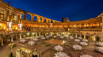 Outdoor banquet area