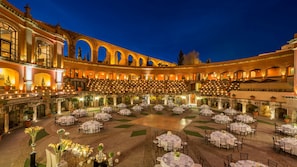 Outdoor banquet area