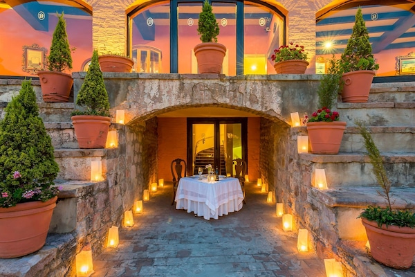 Outdoor banquet area