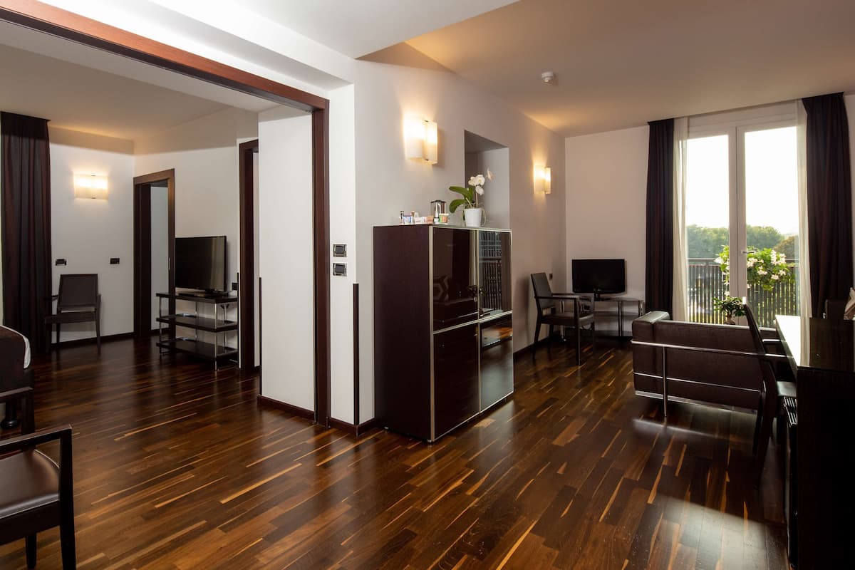 1 chambre, literie hypoallergénique, couette en duvet d'oie, minibar