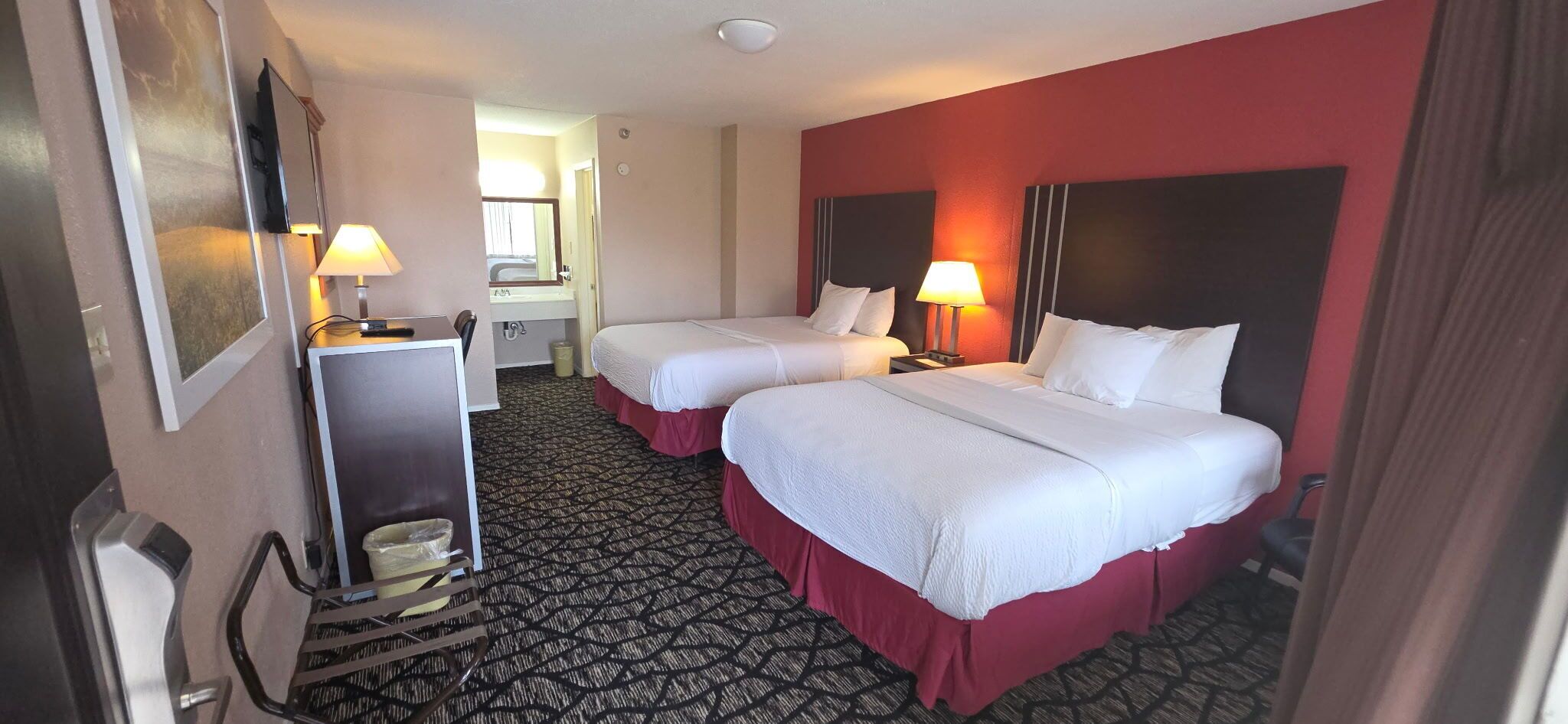 Standard Suite, 2 Queen Beds | Desk, iron/ironing board, WiFi (free), bed sheets