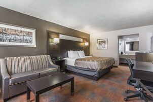 Desk, blackout drapes, iron/ironing board, free WiFi