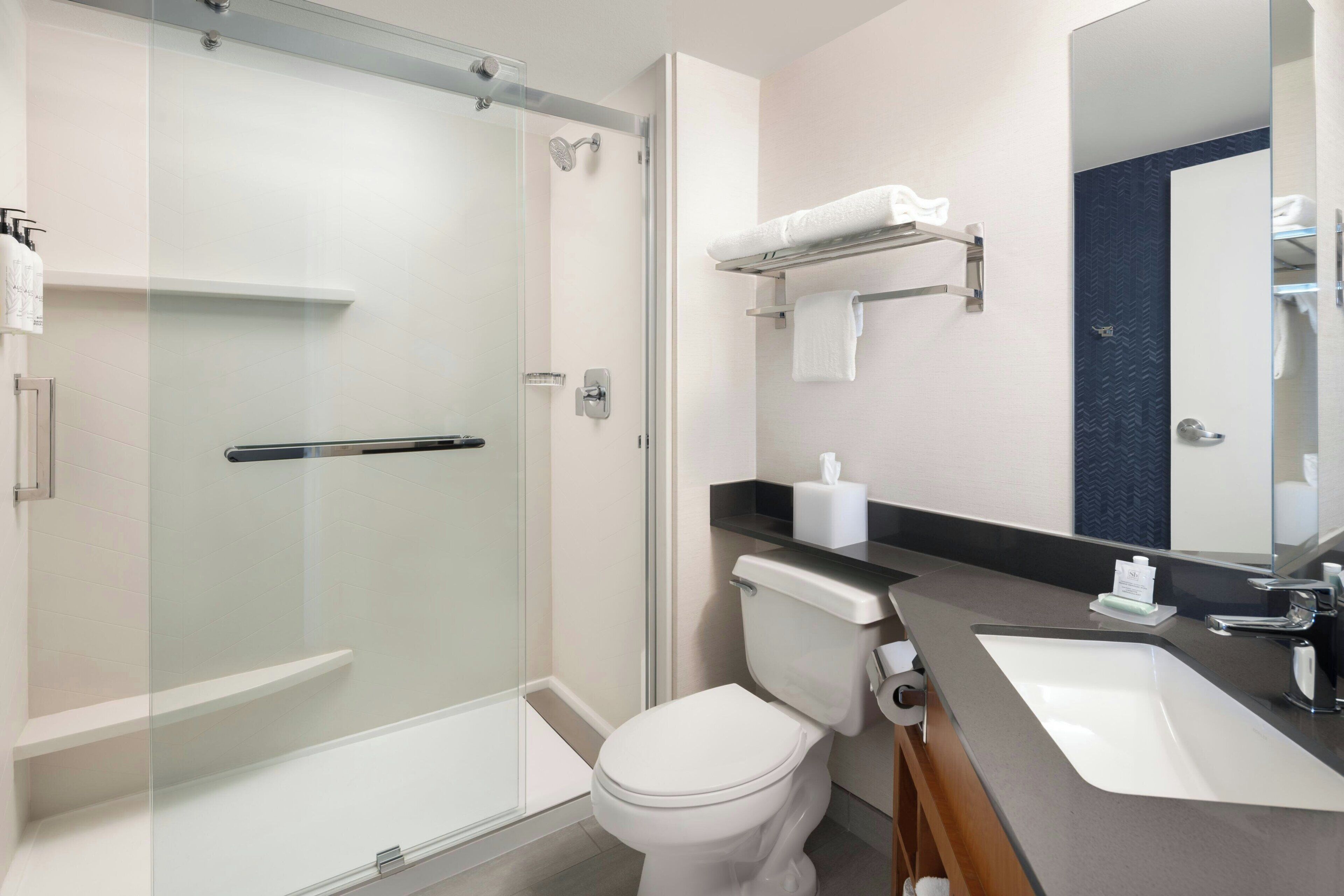 Camera, 2 letti queen | Bagno | Set di cortesia gratuito, asciugacapelli, asciugamani, sapone