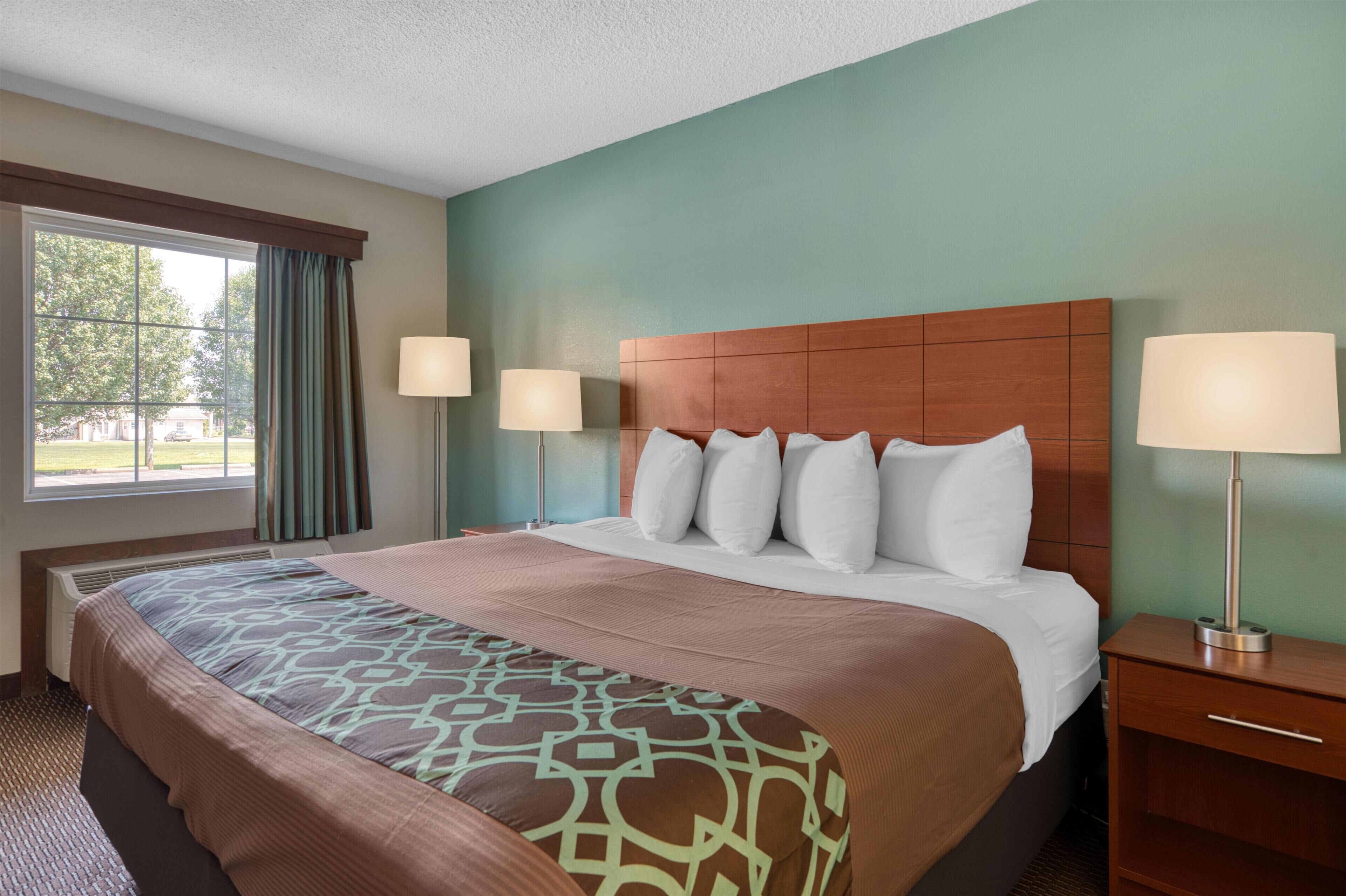 Standard Room, 1 King Bed, Accessible, Refrigerator & Microwave | Desk, laptop workspace, blackout drapes, soundproofing
