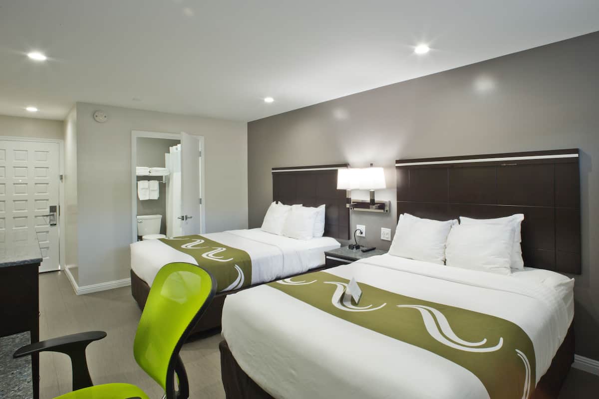 Premium bedding, memory foam beds, desk, iron/ironing board