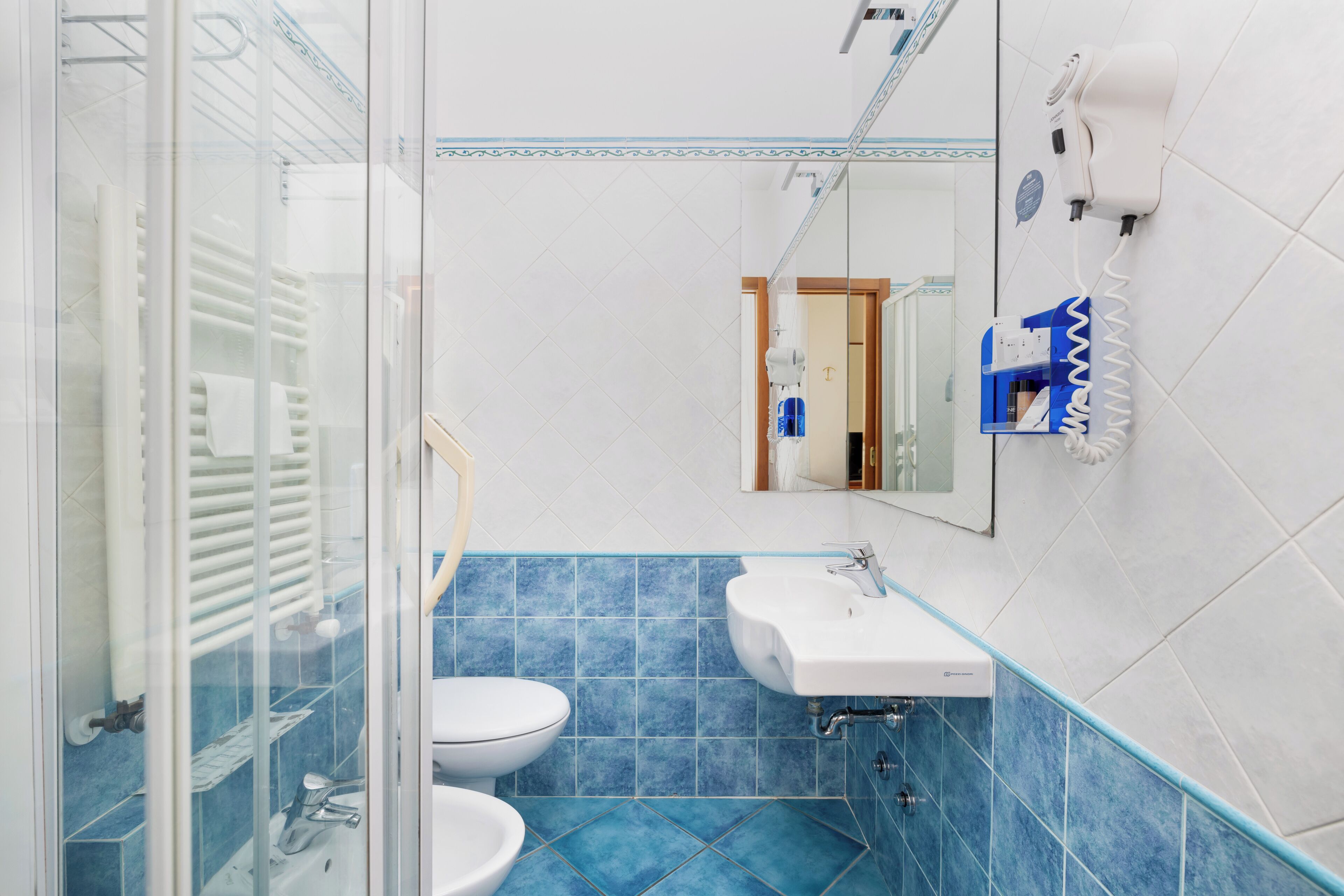 single room | bathroom | combined shower/bathtub, free toiletries, hair dryer, bidet
