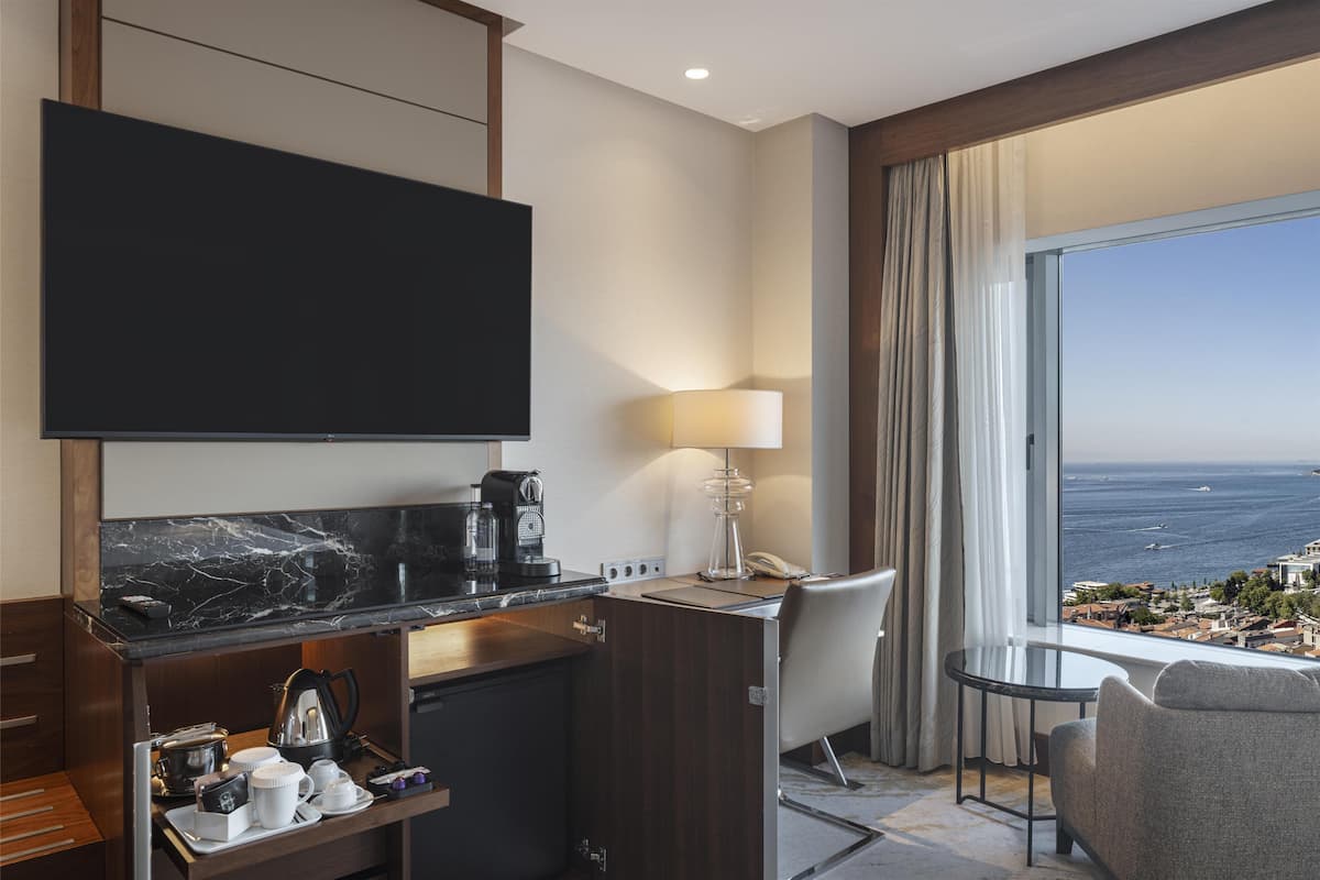 1 slaapkamer, luxe beddengoed, een minibar, een kluis op de kamer