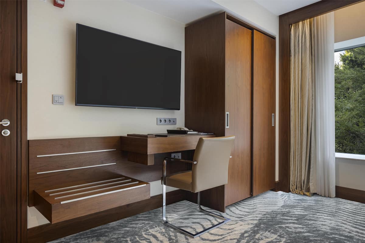 Kamer, 1 kingsize bed, toegankelijk voor mindervaliden | 1 slaapkamer, luxe beddengoed, een minibar, een kluis op de kamer