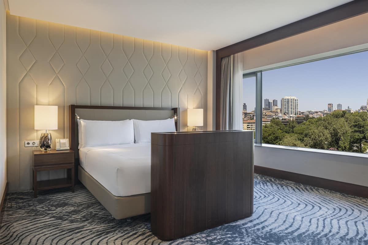 Suite, 1 kingsize bed (Park) | 1 slaapkamer, luxe beddengoed, een minibar, een kluis op de kamer