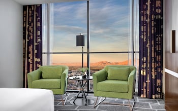 Premium bedding, in-room safe, blackout drapes, iron/ironing board at Luxor Hotel and Casino