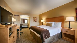 Desk, iron/ironing board, rollaway beds, bed sheets