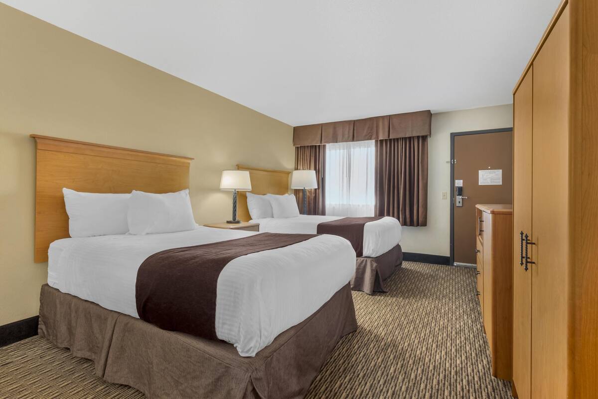 Standard Room, 2 Queen Beds, Non Smoking, Kitchenette | Desk, iron/ironing board, rollaway beds (surcharge), bed sheets