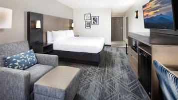 Premium bedding, desk, blackout curtains, iron/ironing board