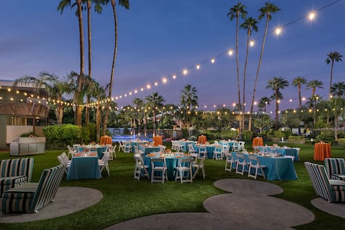 Outdoor banquet area