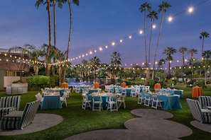 Outdoor banquet area