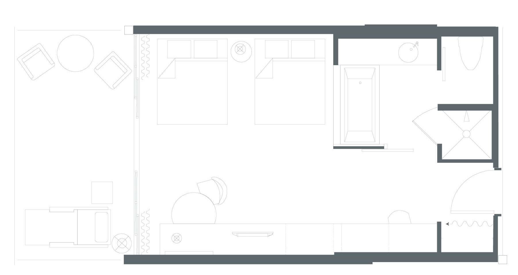 1 bedroom, premium bedding, pillow-top beds, minibar