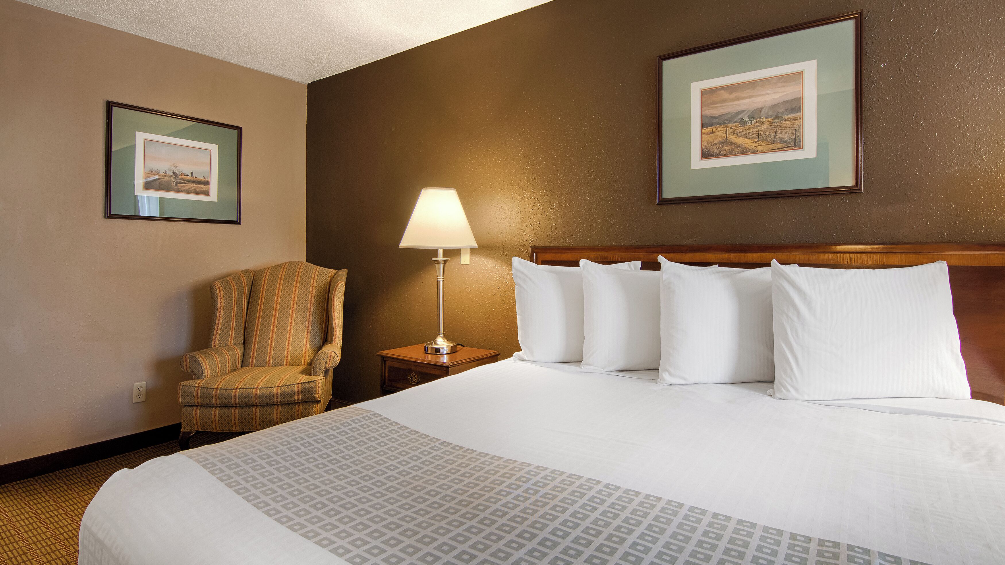 standard room, 1 queen bed, non smoking, refrigerator & microwave | in-room safe, desk, laptop workspace, iron/ironing board