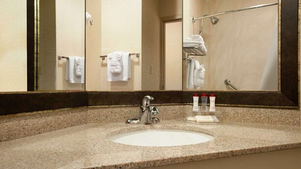 Free toiletries, hair dryer, towels, soap - Wasserbahn Waterpark Smock Hotel & Resort (Williamsburg)