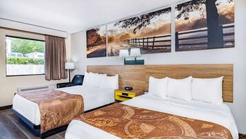 Camera, 2 letti queen, accessibile ai disabili, non fumatori | Tende oscuranti, ferro/asse da stiro, culle/letti per bambini (gratuiti)